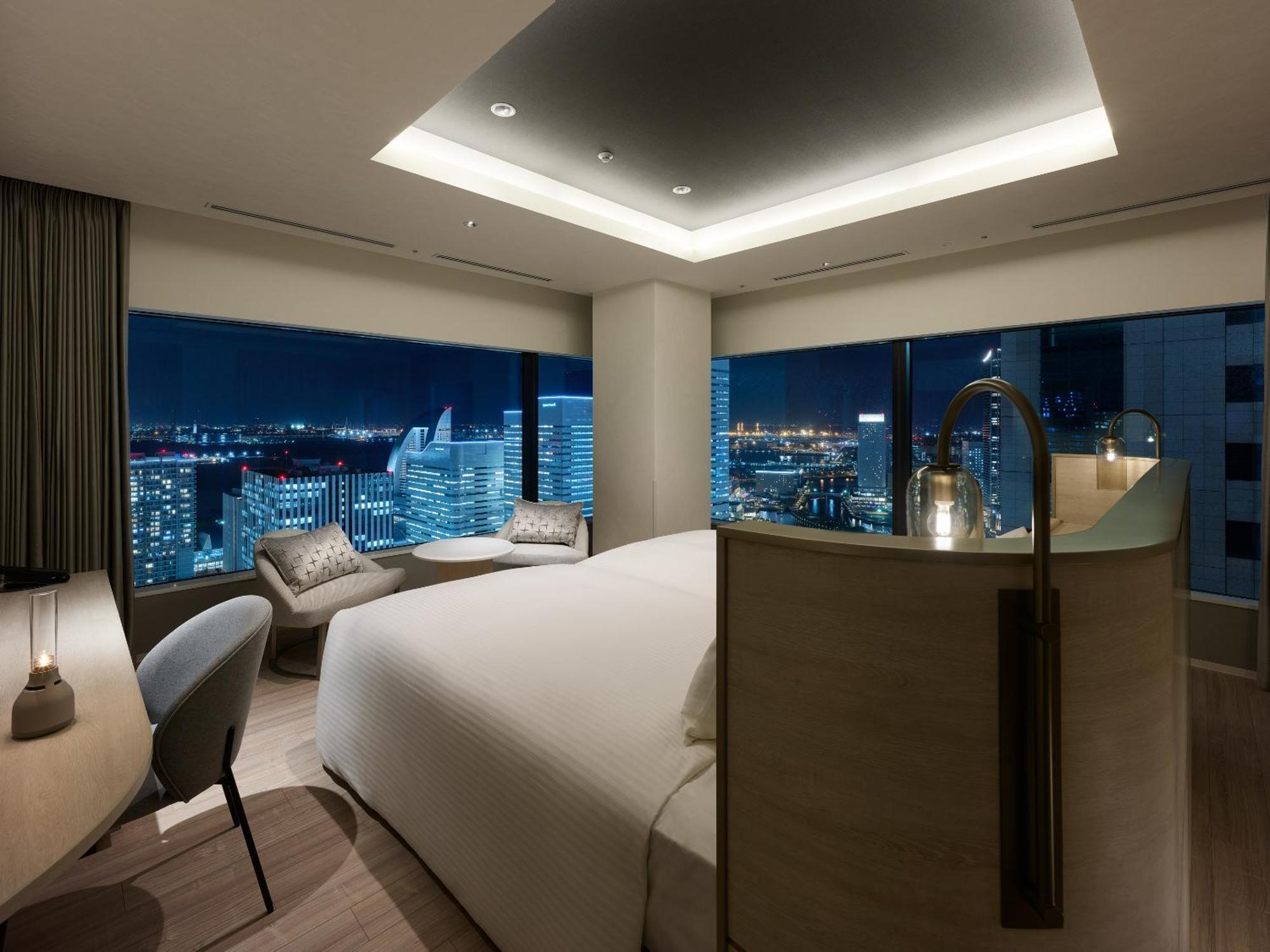 Mitsui Garden Hotel Yokohama Minatomirai Premier מראה חיצוני תמונה A bedroom at the hotel